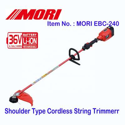 Cordless brush cutter 36V 4.1Ah Li-Ion battery, Electric Grass Trimmer